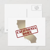 Californië - Stempel op kaart (Voorkant / Achterkant)