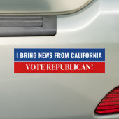 Californië stemt Republikeins Bumpersticker (Op auto)