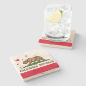 Californië Stenen Onderzetter (Zijkant)