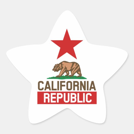 Californië Ster Sticker (Voorkant)