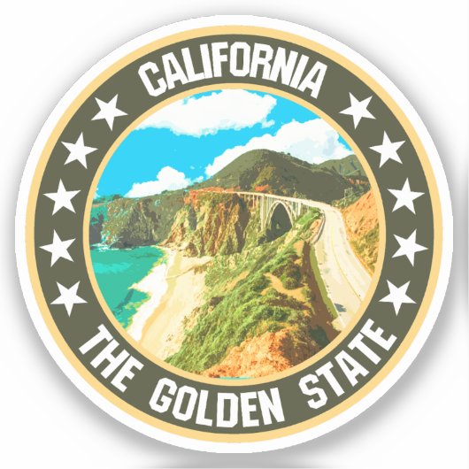 Californië Sticker (Voorkant)