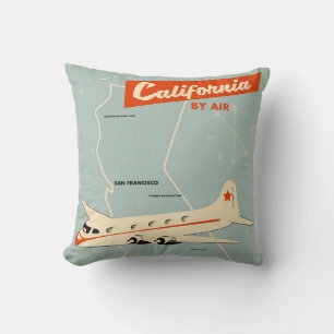Californië, stijl 'door de lucht', reisposter uit kussen