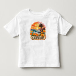 Californië Strand Bloem Tropisch Watercolor Ontwer Kinder Shirts