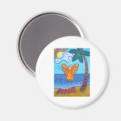 Californië Strand Engel Magneet (Voorkant / Achterkant)