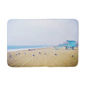 Californië strand oceaan zeemeeuwen badhokje badmat (Voorkant)