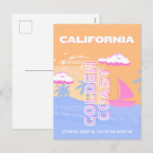 Californië, Strand, Reiskunst Feestdagenkaart (Voorkant / Achterkant)