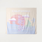 Californië, Strand, Reiskunst, Preppy, Pastel Wandkleed (Voorkant (horizontaal))