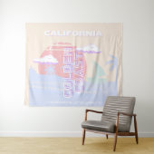 Californië, Strand, Reiskunst, Preppy, Pastel Wandkleed (In Situ (horizontaal))