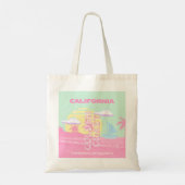 Californië, Strand, Reiskunst, Preppy Tote Bag (Achterkant)