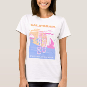 Californië, Strand, Reiskunst T-shirt