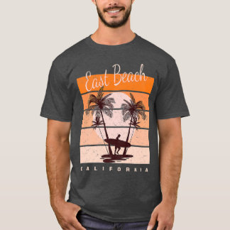 Californië strandt ooststrand - retrotropisch t-shirt