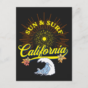 Californië Sun en Surf Retro Travel Briefkaart