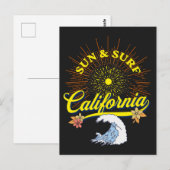  Californië Sun en Surf Retro Travel Briefkaart (Voorkant / Achterkant)