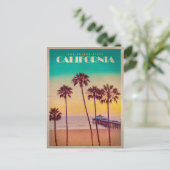  Californië Sunset Beach Briefkaart (Staand voorkant)