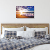 Californië Sunset Beach Canvas Afdruk (Insitu (Slaapkamer))