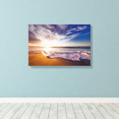 Californië Sunset Beach Canvas Afdruk (Insitu (Houten vloer))