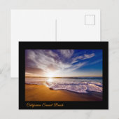 Californië Sunset Beach - Custom Holiday Briefkaar Feestdagenkaart (Voorkant / Achterkant)