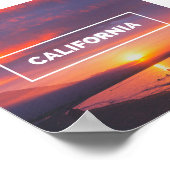  Californië Sunset Beach Poster (Hoek)