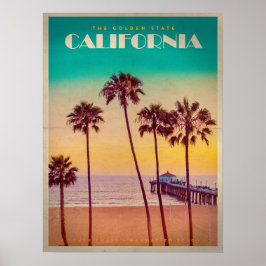 Californië Sunset Beach Poster