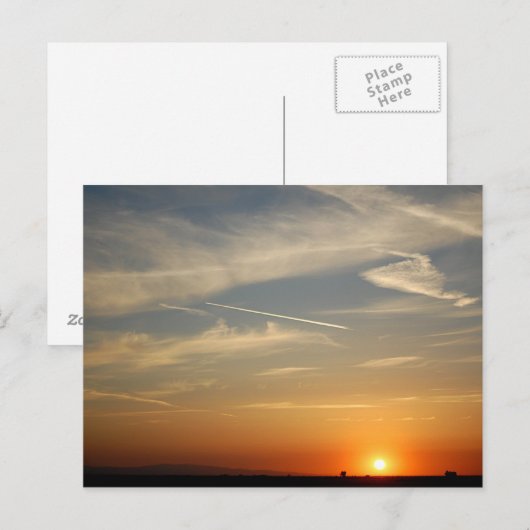 Californië Sunset Briefkaart (Voorkant / Achterkant)