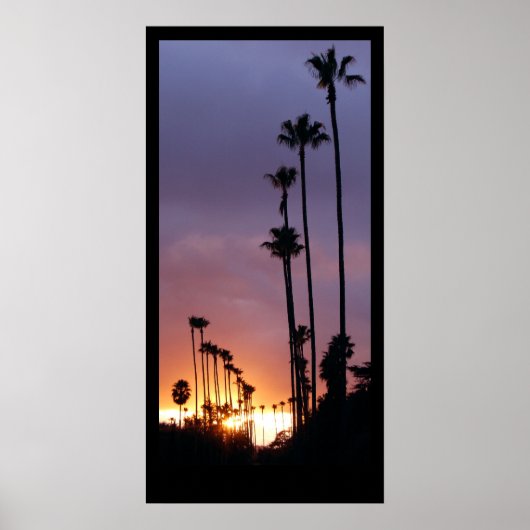 Californië Sunset Palms Poster / Aanpassen dit! (Voorkant)