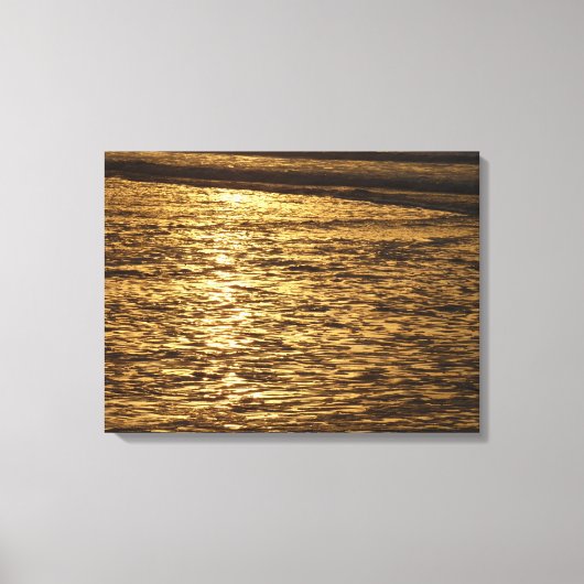 Californië Sunset Waves Ocean Seascape Canvas Afdruk (Voorkant)