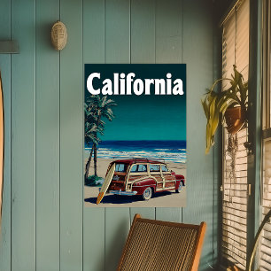  Californië Surf Beach Travel Poster