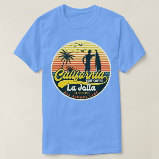 Californië Surf Camp La Jolla T-shirt (Design voorkant)
