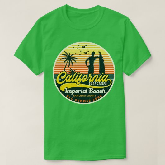 Californië Surf Imperial Beach T-shirt (Design voorkant)