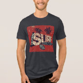 Californië Surf - Retro Tri-Blend T-shirt (Voorkant)