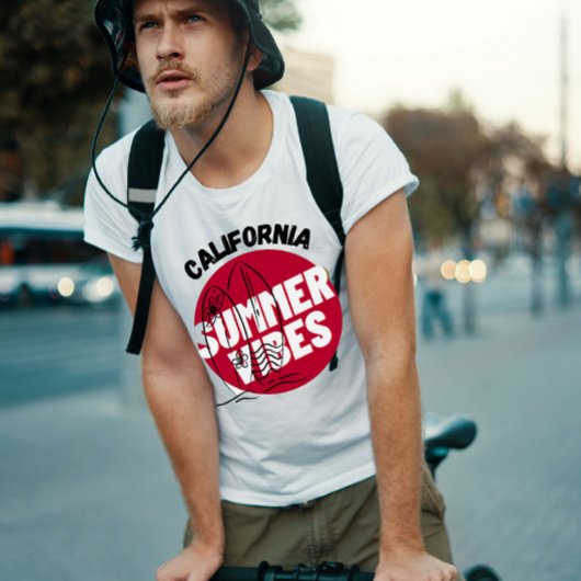 Californië surf rode zon zomervibes T-shirt