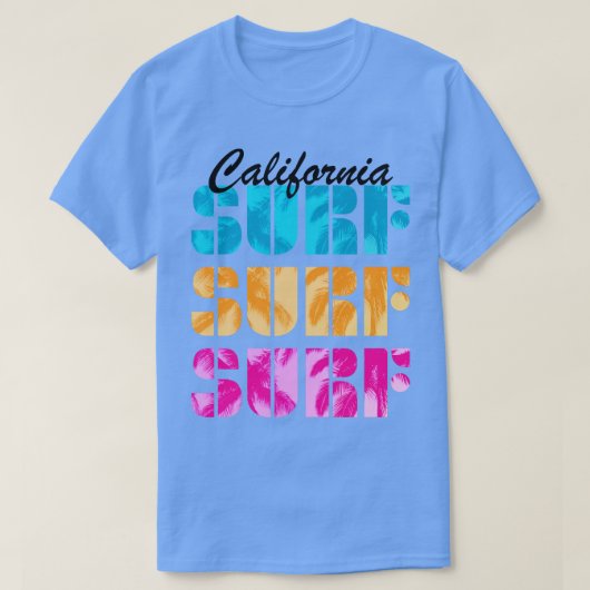 Californië Surf Surfer Surfing Beach Ocean Summer T-shirt (Design voorkant)