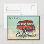 Californië Surfen Briefkaart (Voorkant / Achterkant)