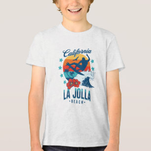 Californië Surfen La Jolla Tri-Blend Shirt