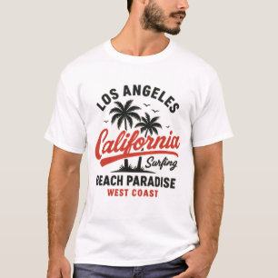 Californië Surfen Los Angeles Beach Paradise West T-shirt