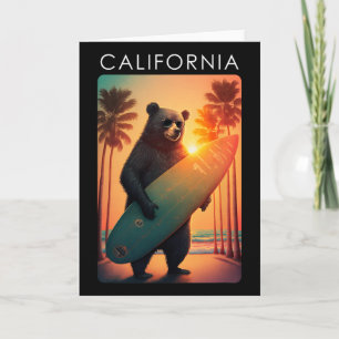 Californië T-shirt Cool Republic Beer Surfen Stran Kaart