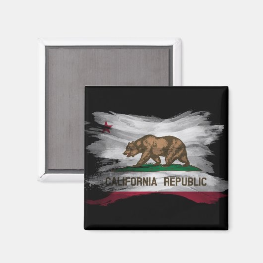 Californië, tak markerpenseel, Californië Magneet (Voorkant / Achterkant)