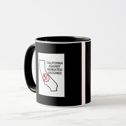 Californië tegen mok van verplichte vaccins (Voorkant links)