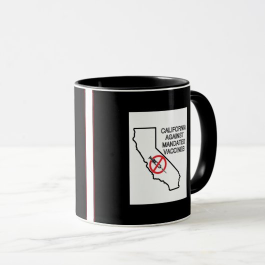 Californië tegen mok van verplichte vaccins (Voorkant rechts)