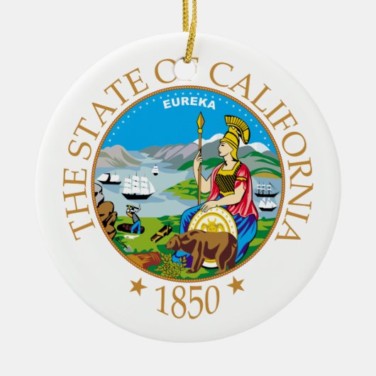 Californië-teken Keramisch Ornament (Voorkant)