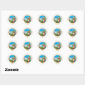 Californië-teken Ronde Sticker (Vel)
