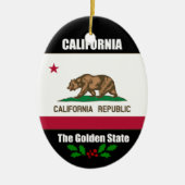 Californië, The Golden State, Keramisch Ornament (Voorkant)