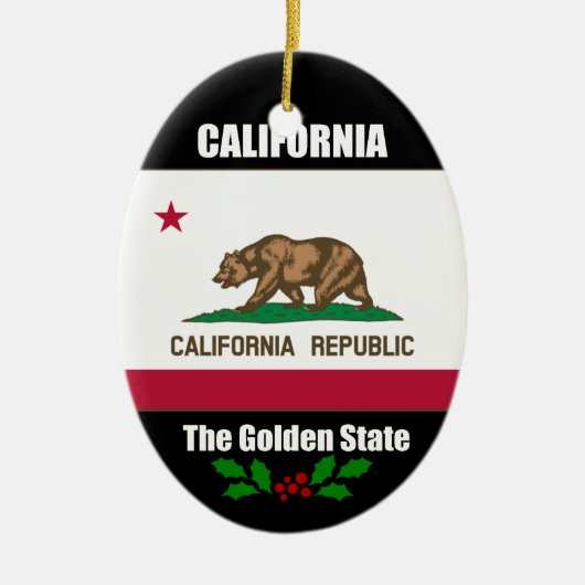 Californië, The Golden State, Keramisch Ornament (Voorkant)