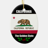 Californië, The Golden State, Keramisch Ornament (Achterkant)