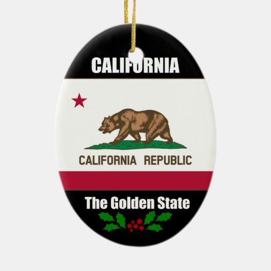 Californië, The Golden State, Keramisch Ornament (Achterkant)
