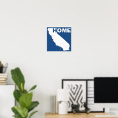 Californië Thuis Poster Bord Ik Hou Van (Thuiskantoor)