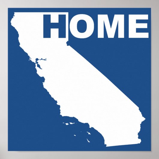 Californië Thuis Poster Bord Ik Hou Van (Voorkant)