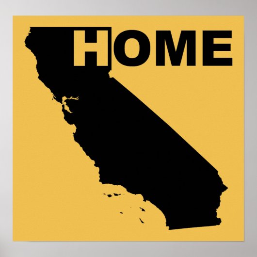 Californië Thuis Poster Bord Ik Hou Van (Voorkant)
