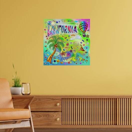 Californië Tijdloos melodie Poster (Woonkamer 2)