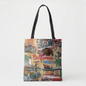  Californië: toeristische attracties kaart. Tote Bag (Voorkant)